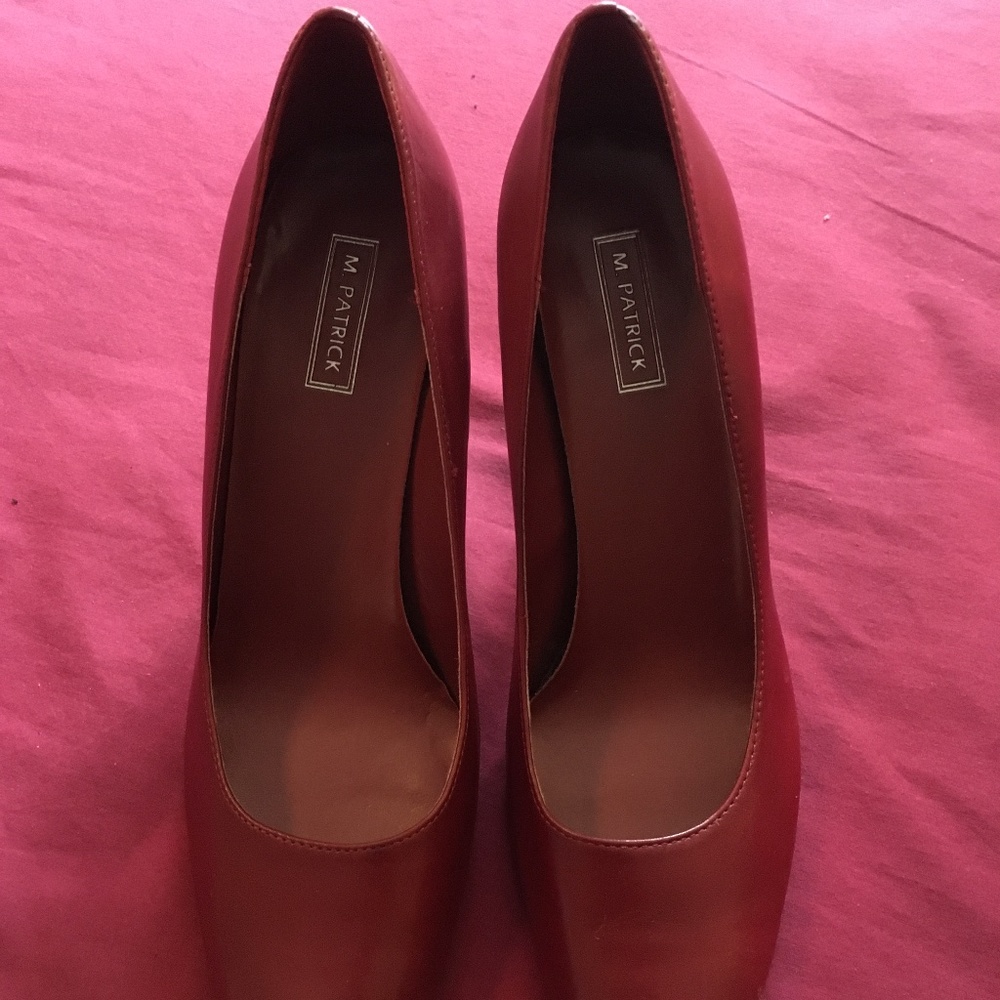 Burgundy red high heels women's shoes